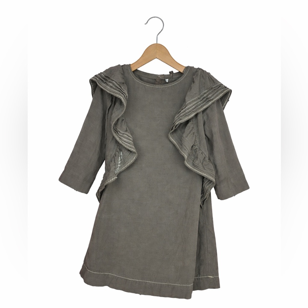 Zara Gray Dress with Ruffle Details Size 5t. Great Condition